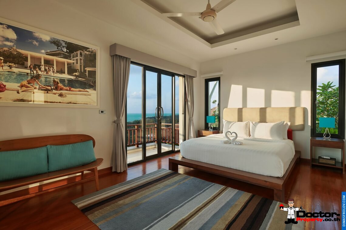 4 Bedroom Pool Villa with Sea View – Hua Thanon, Koh Samui – For Sale